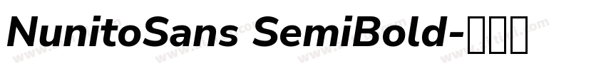 NunitoSans SemiBold字体转换